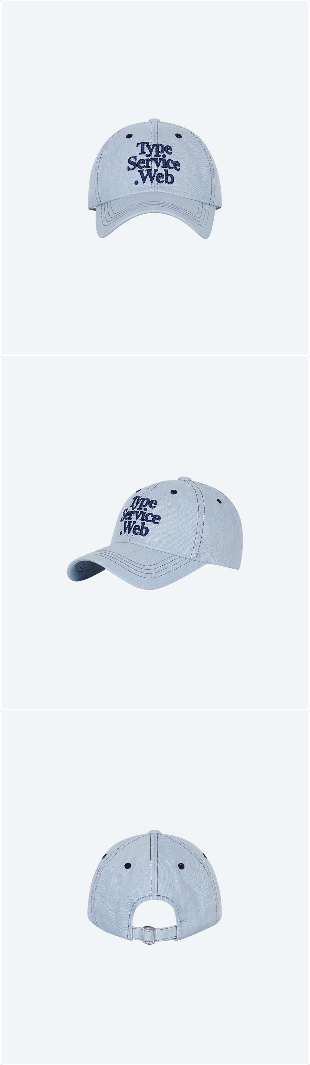 ☆typeservice☆ Typeservice Web Stitch Cap Light Denim Typeservice Web Stitch Cap [Indigo Denim] - 타입서비스