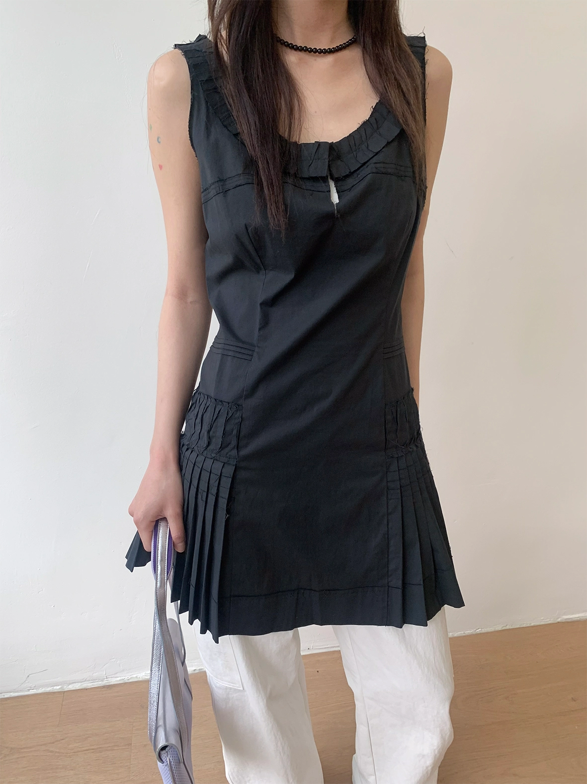 ワンピース 2007 MIU MIU PLEATS MID DRESS 2007 MIU MIU PLEATS MID DRESS : oaens