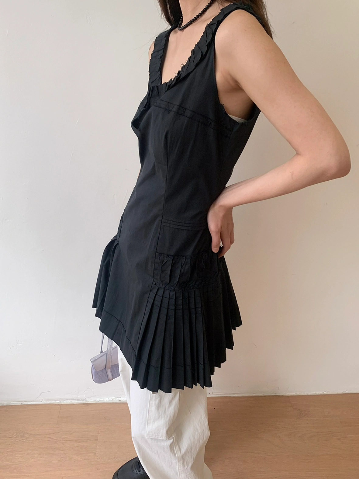 ワンピース 2007 MIU MIU PLEATS MID DRESS 2007 MIU MIU PLEATS MID DRESS : oaens