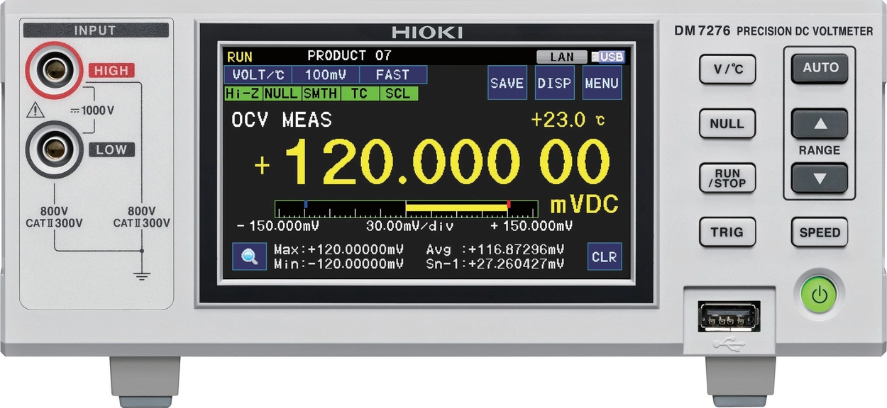 HIOKI DM7276-03 직류전압계 벤치형 멀티미터(RS-232C) 썸네일