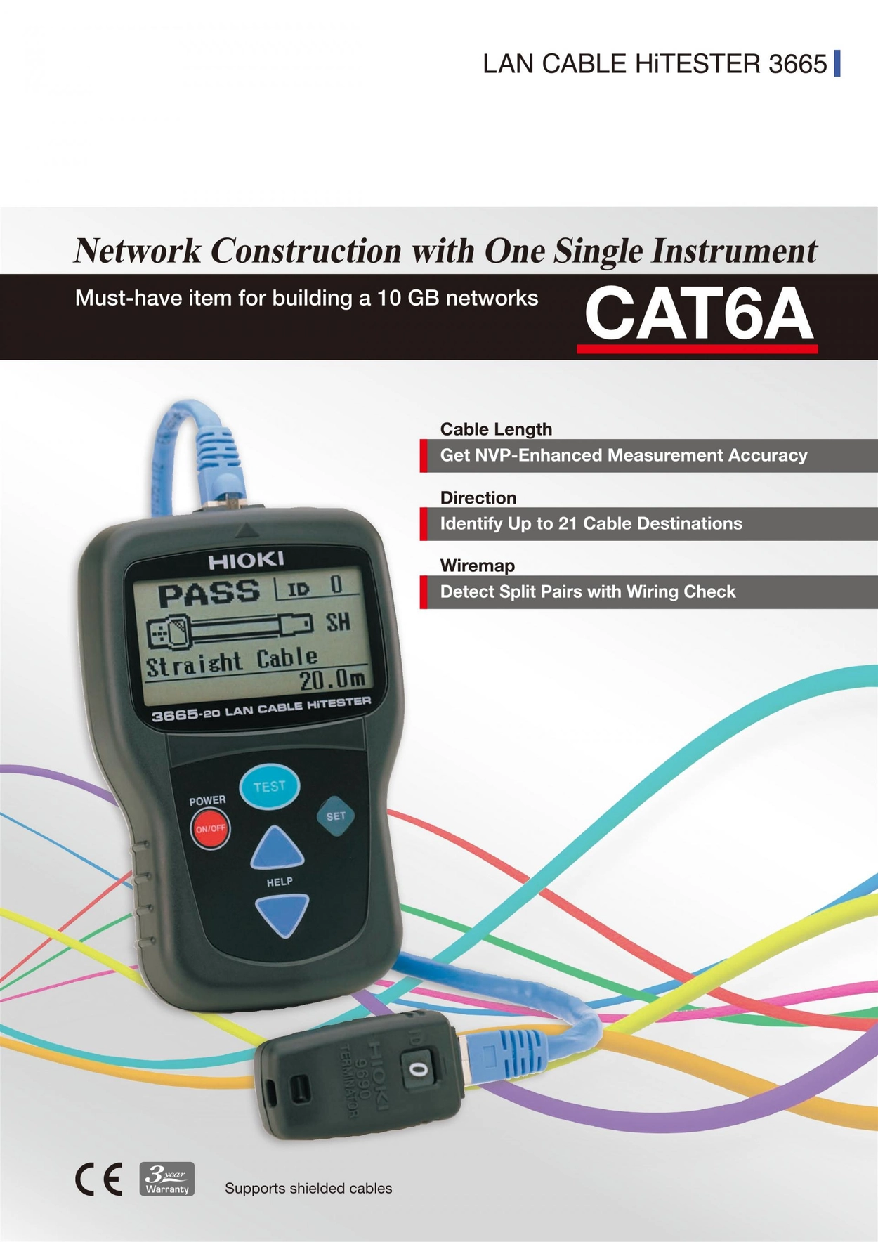 HIOKI 3665-20 LAN 케이블 하이 테스터 : 지니어스인더스트리