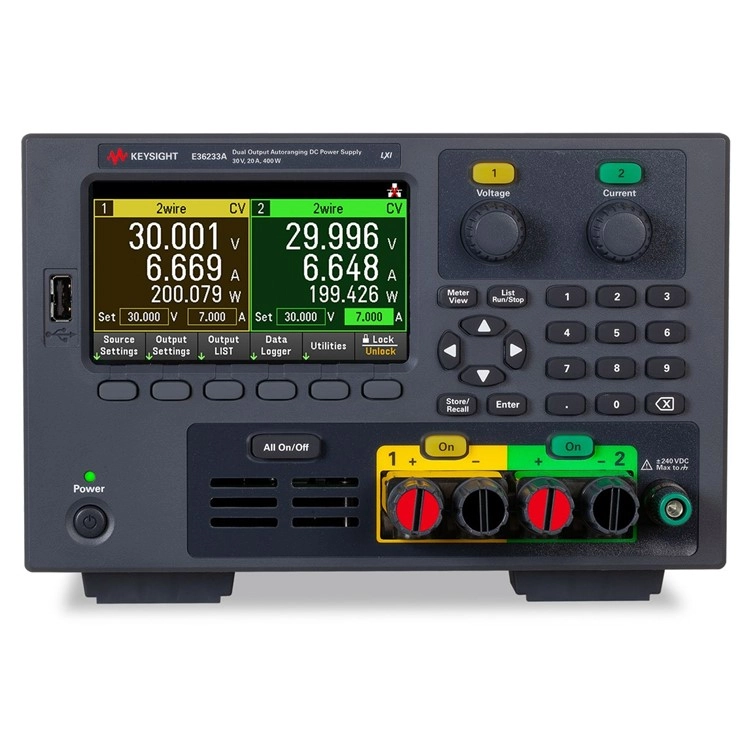 KEYSIGHT E36233A 400W 자동 범위 조정 이중 출력 전원 공급기, 30V, 20A 이미지