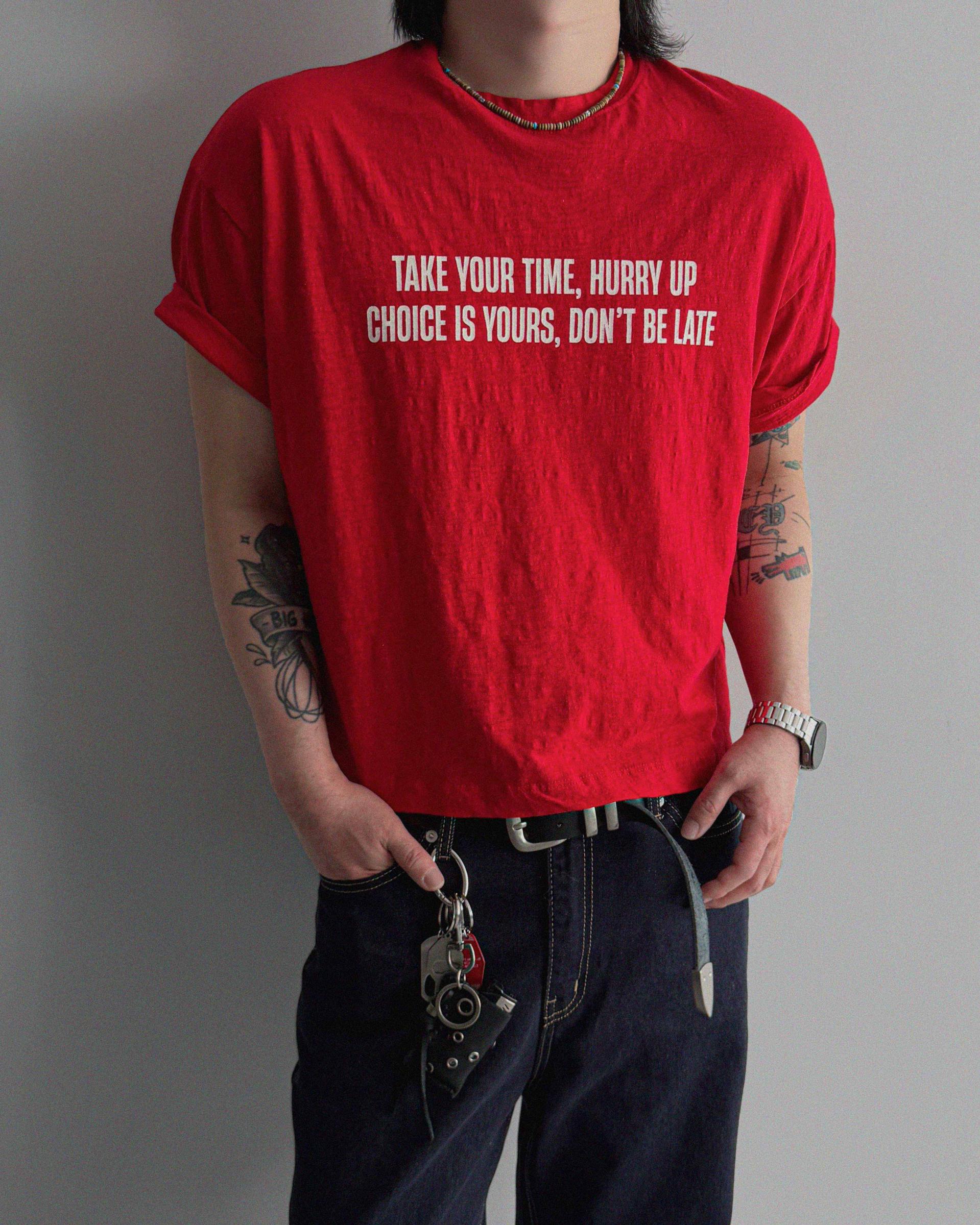 Vintage poit slap crop half t