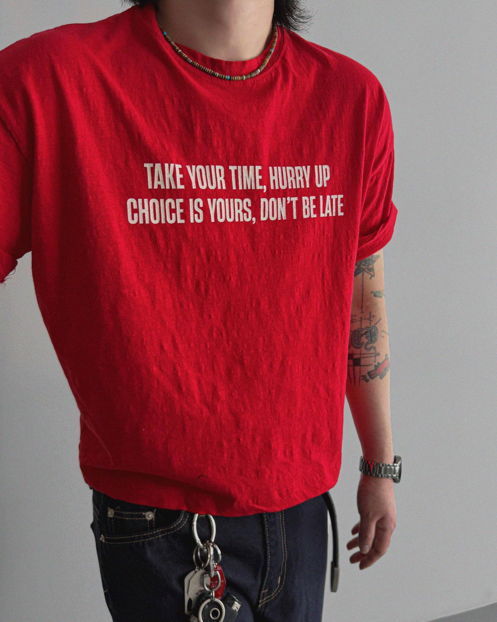 Vintage poit slap crop half t