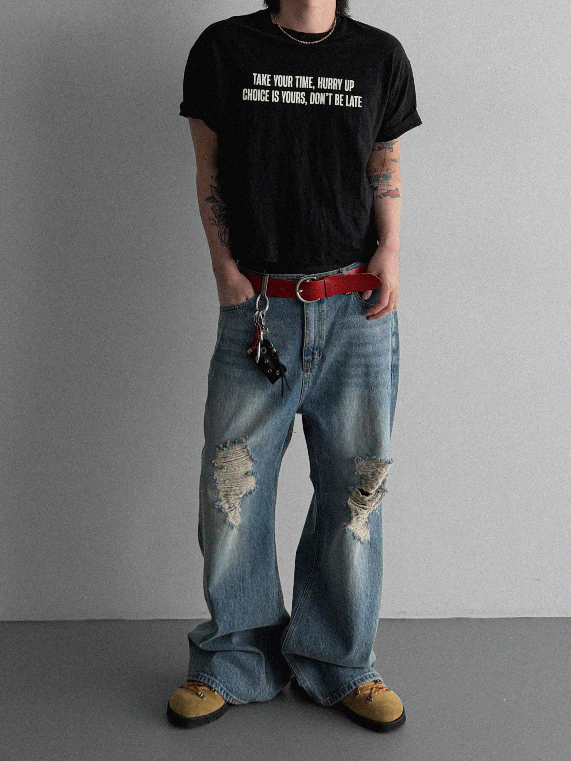 Vintage poit slap crop half t