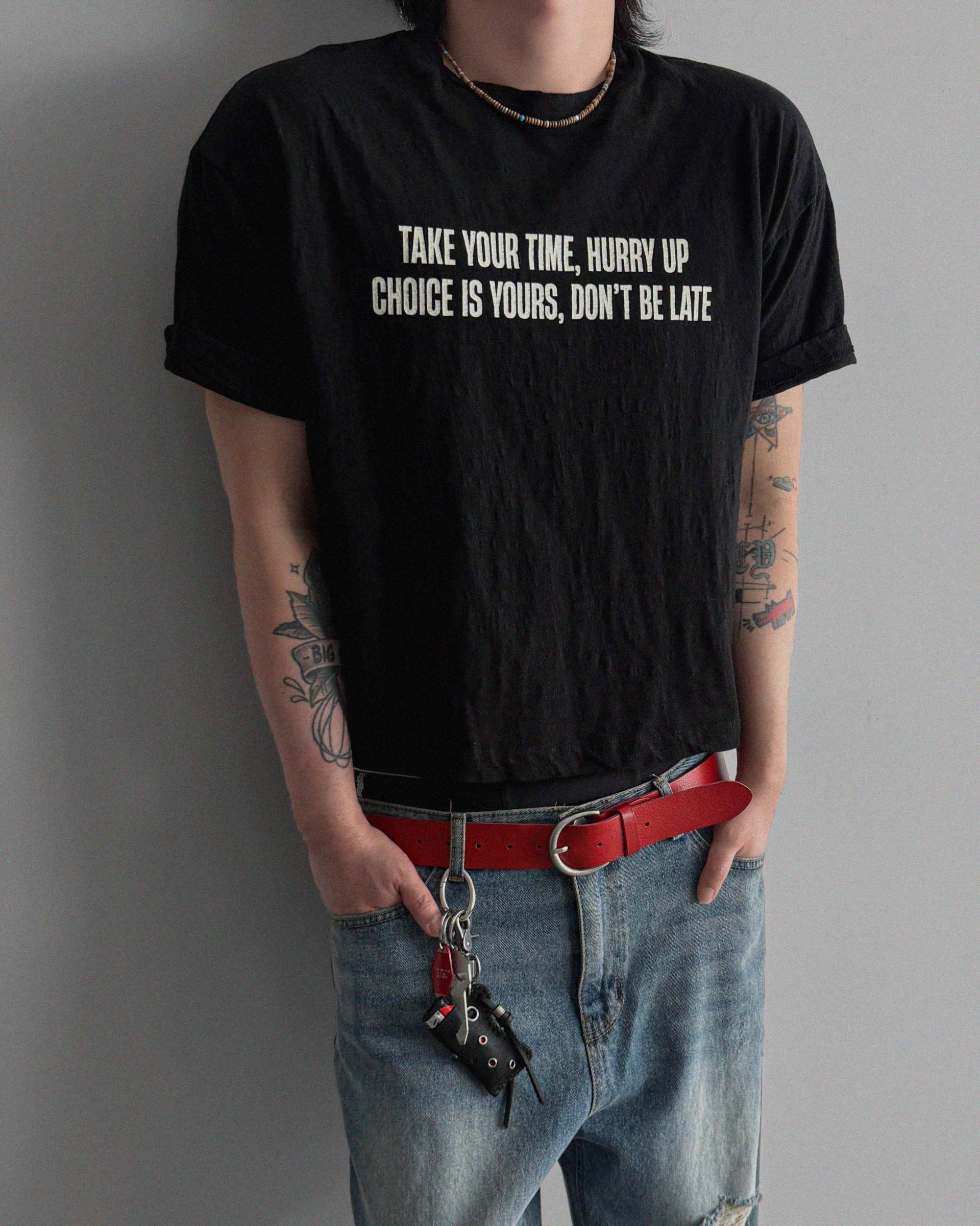Vintage poit slap crop half t