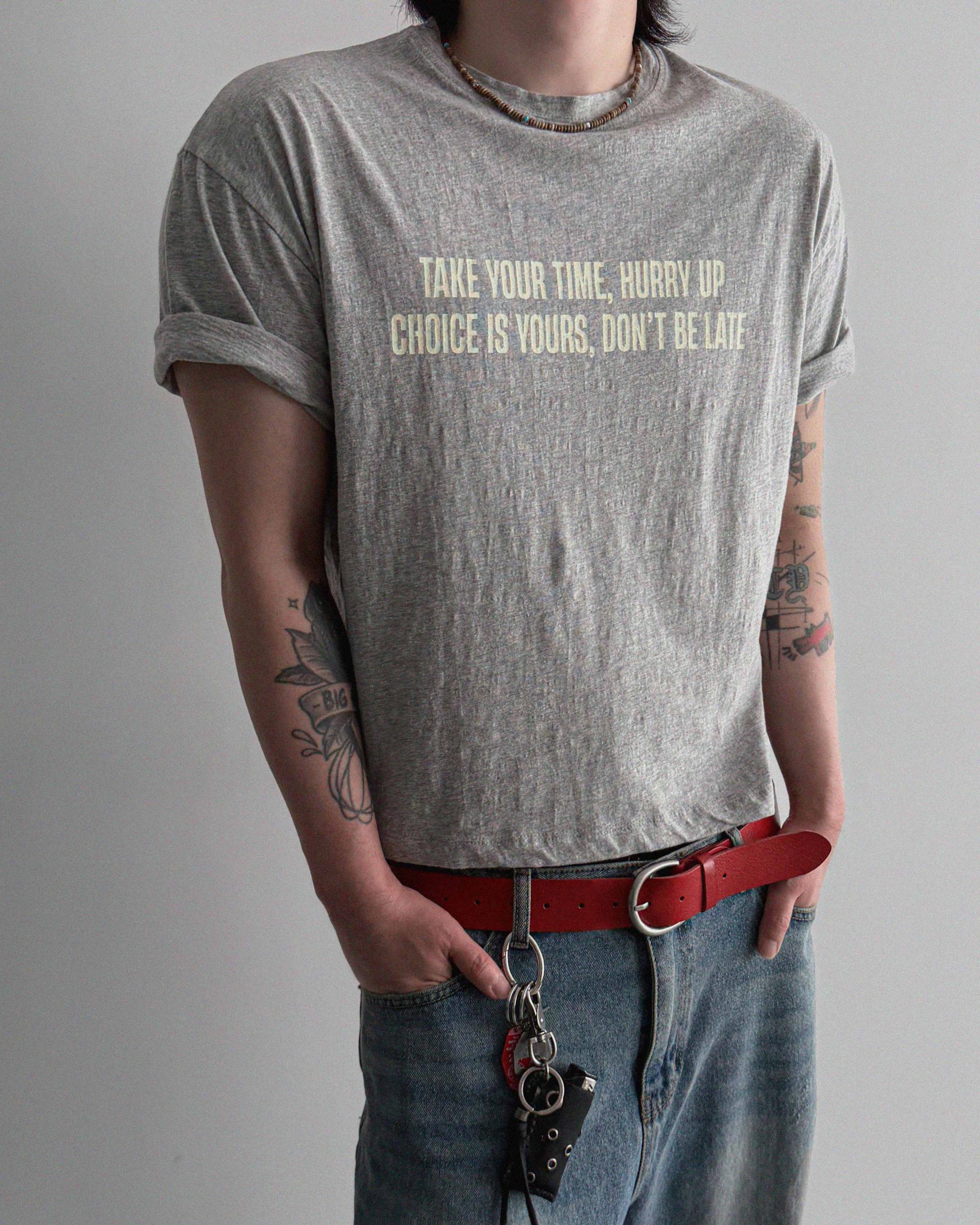 Vintage poit slap crop half t