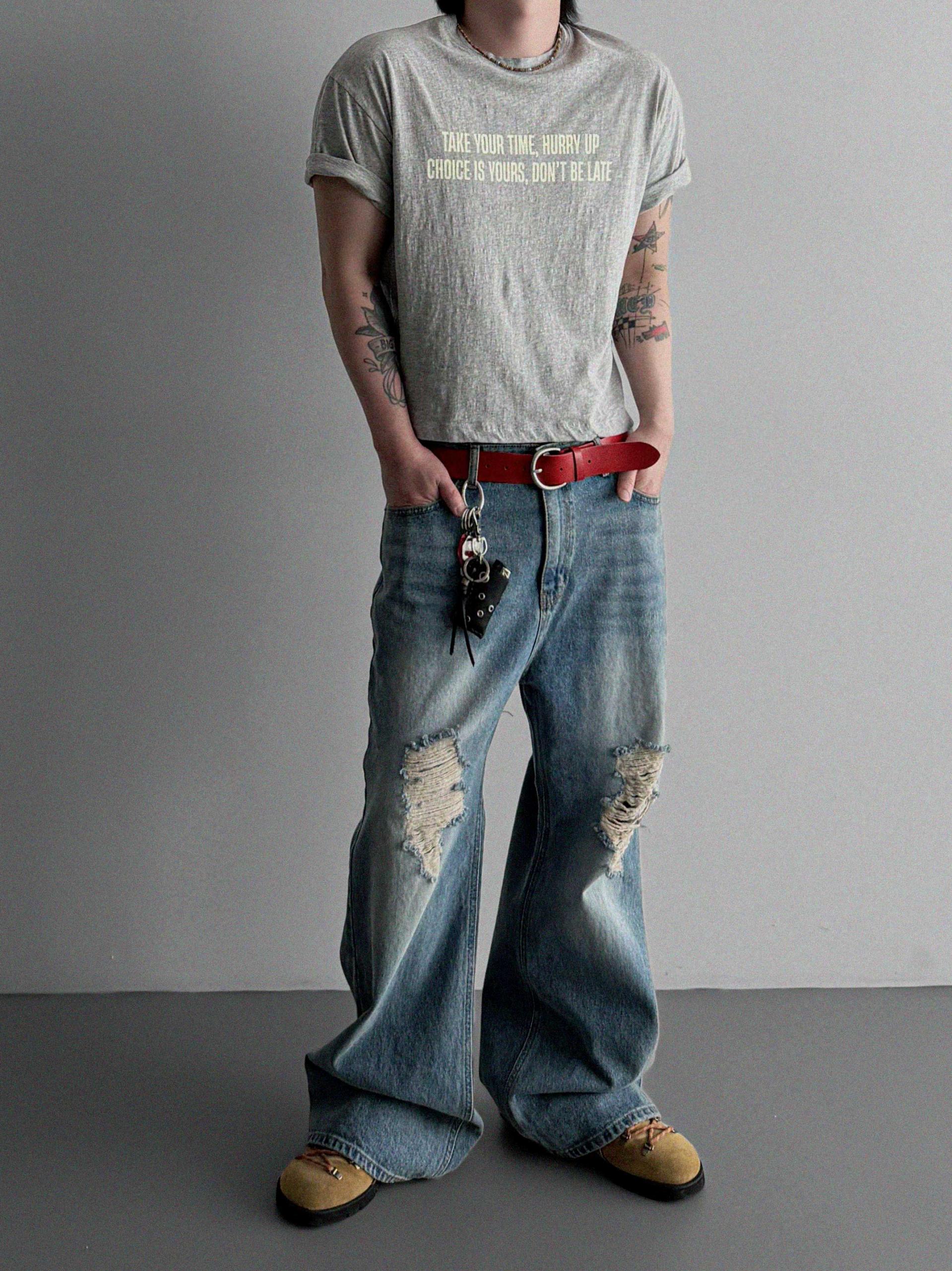 Vintage poit slap crop half t