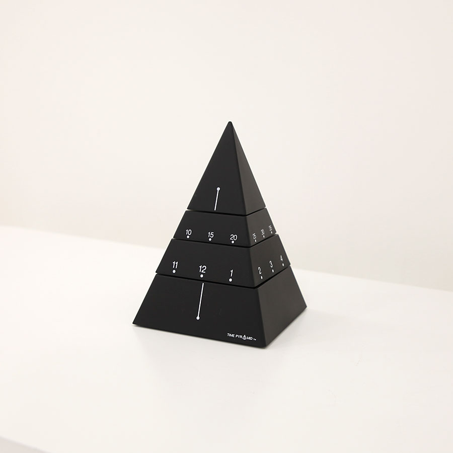4D DESIGN original moving sculpture Time Pyramid Desk Clock (NIB