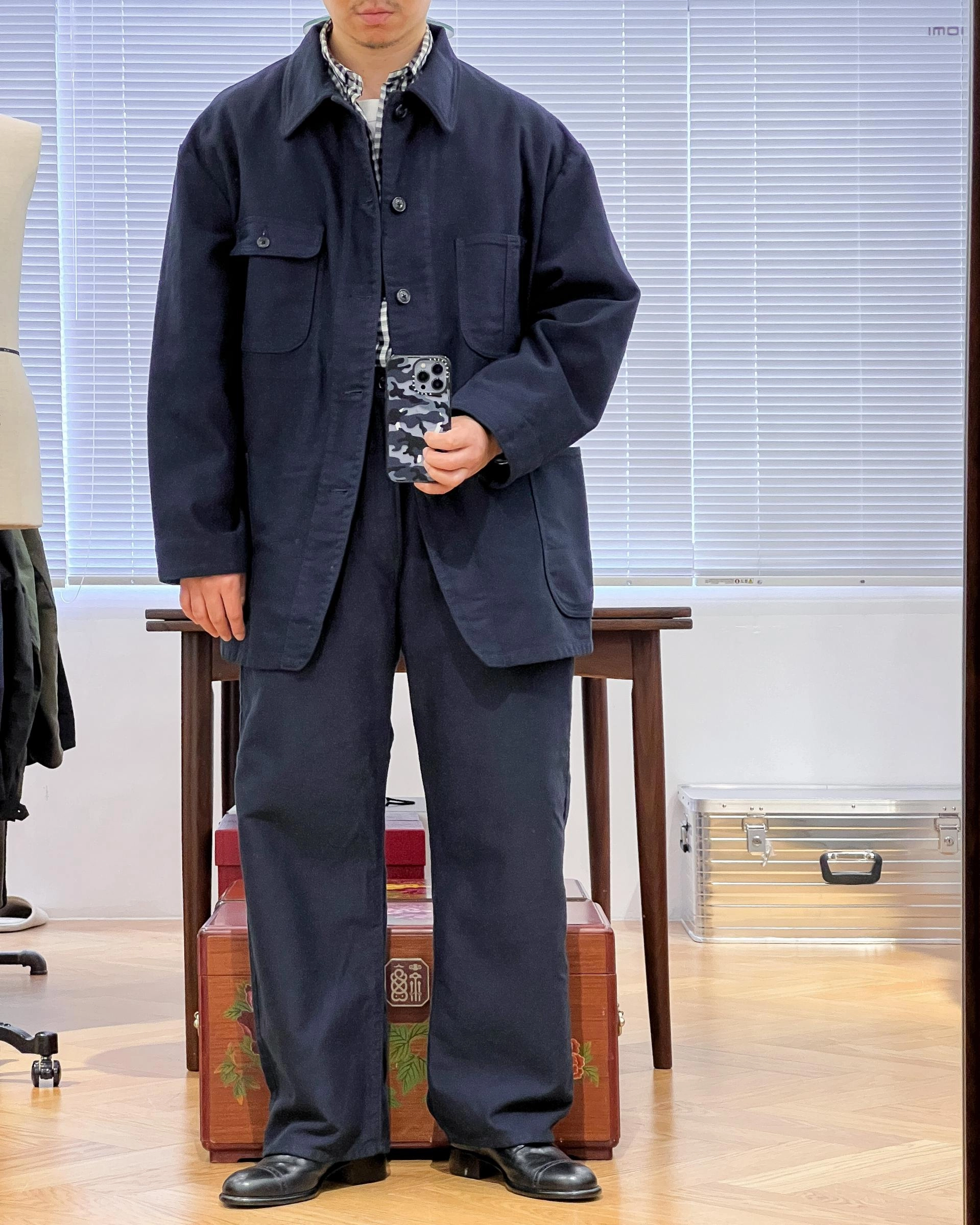 Porter Classic [포터 클래식] - Moleskin Coverall Jacket - Dark 