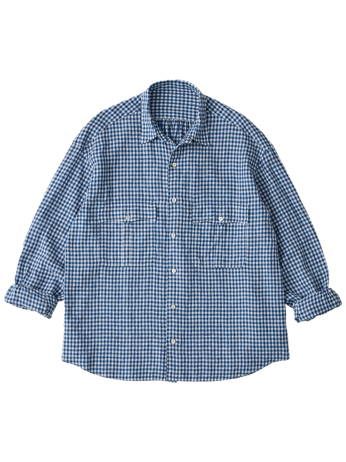 Porter Classic [포터 클래식] - H/W Indigo Border Polo Shirt - Blue