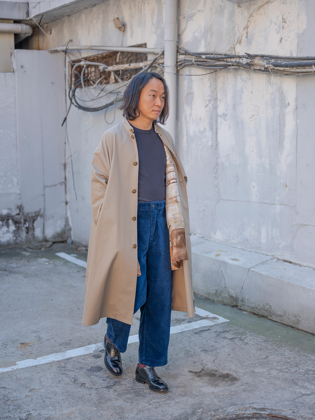 Porter Classic [포터 클래식] - Silk Gabardine Coat W/SILK SCARF