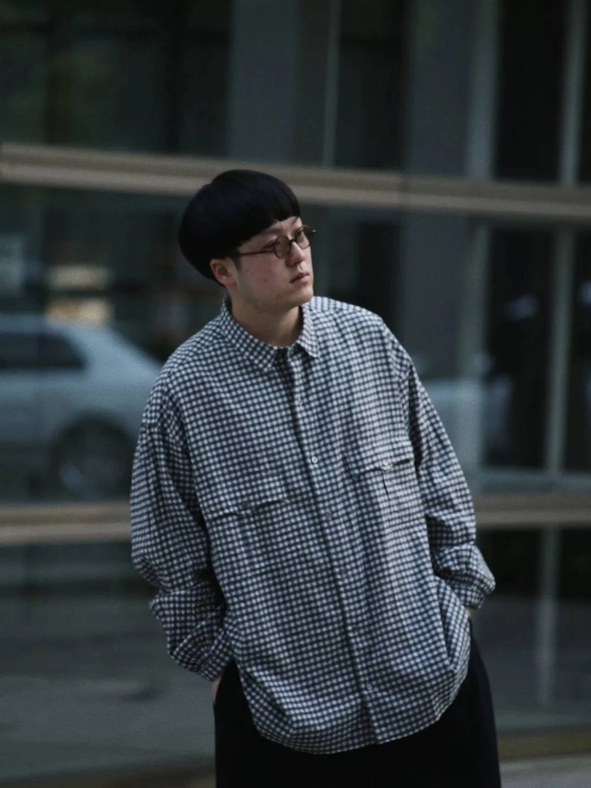 Porter Classic [포터 클래식] - Roll Up Flannel Gingham Check Shirt