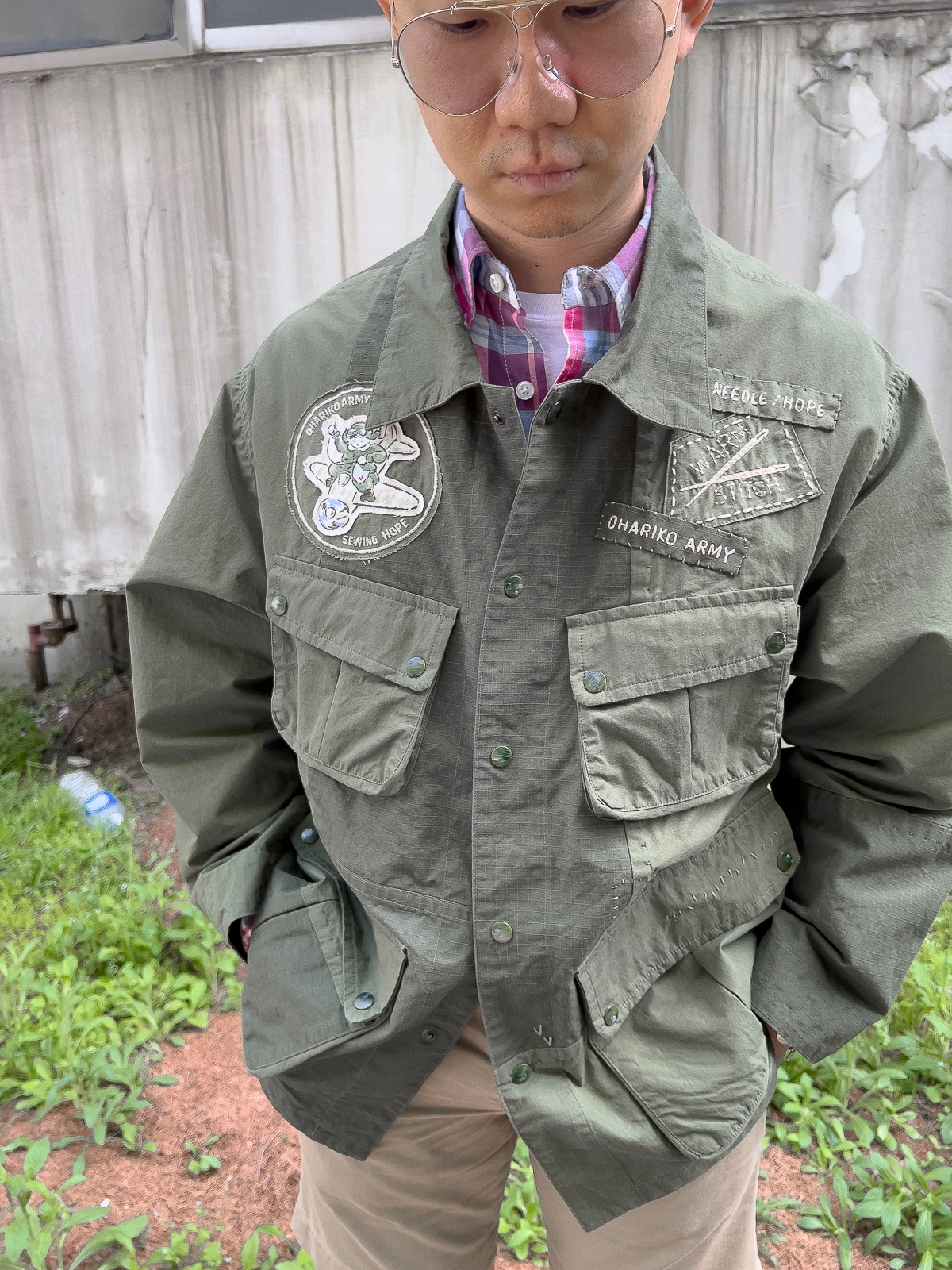 PorterClassic OHARIKO ARMY パッチワークジャケット Porter Classic [포터 클래식] - OHARIKO Army Patchwork jacket