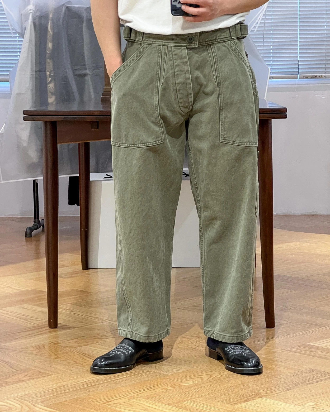 INTÉRIM [인테림] - Used Washed Heavy Pima Twill French Air