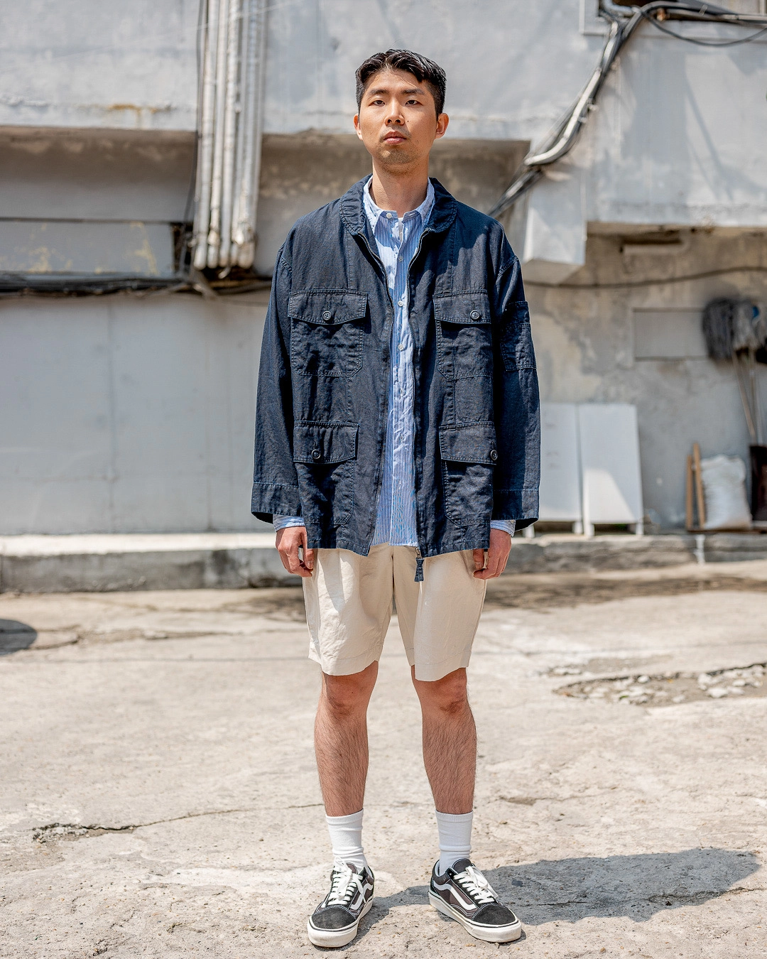 Porter Classic [포터 클래식] - Farmer's Linen MIL. Zip-Up jacket