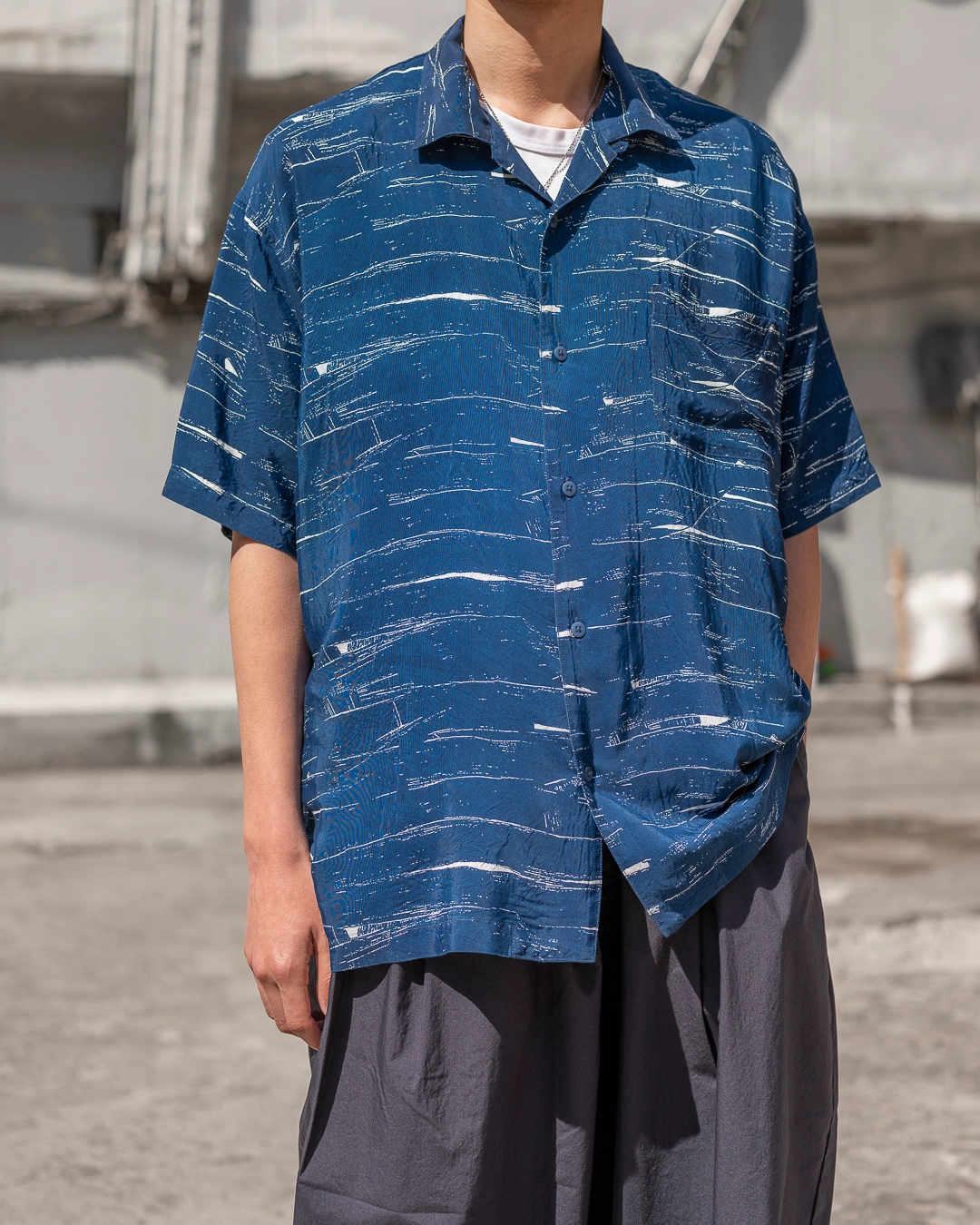 Porter Classic [포터 클래식] - Aloha Shirt Indigo Ocean : W2KEND