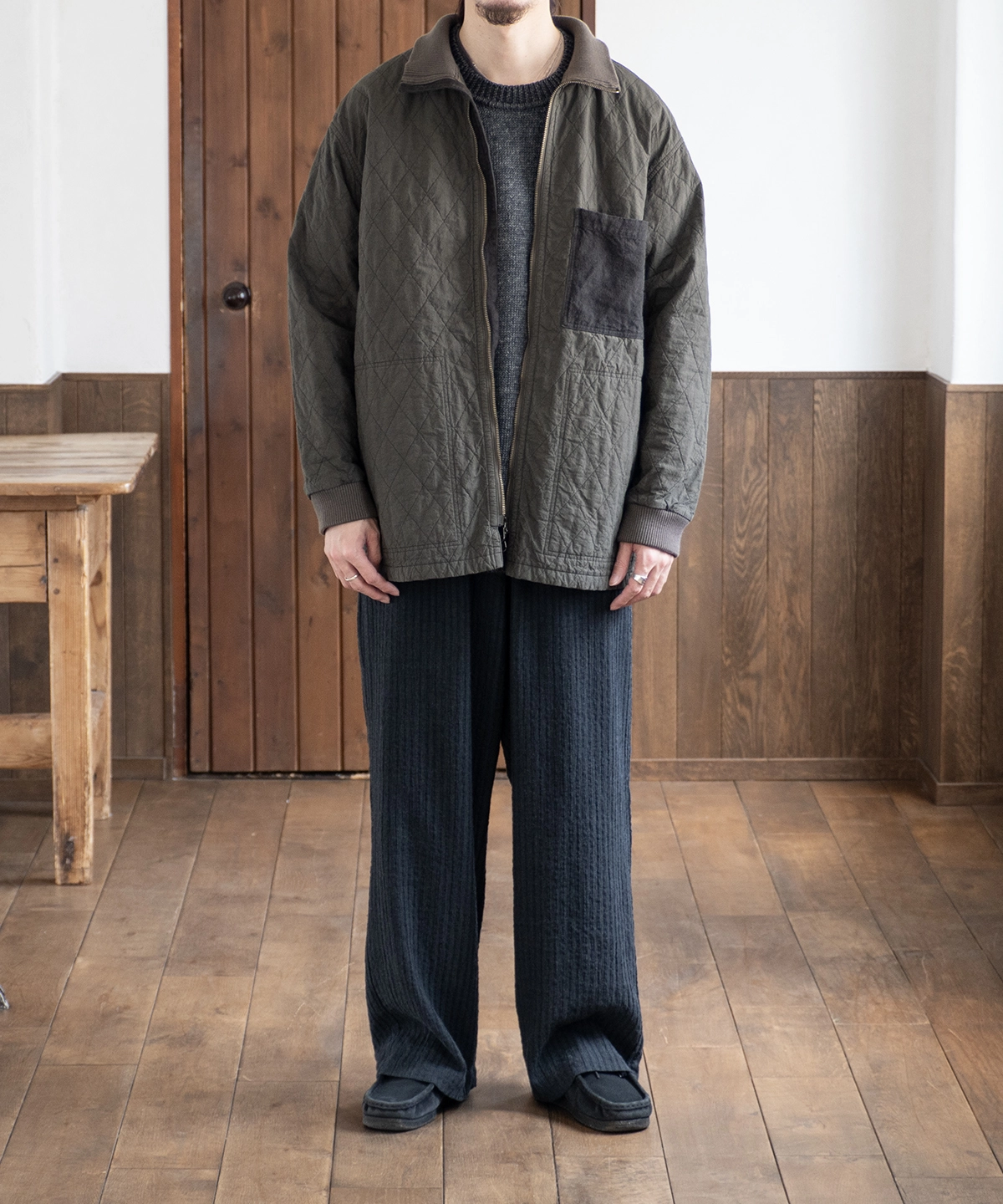 nest Robe CONFECT [네스트로브 컨팩트] - Cotton Ramie Quilted Zip