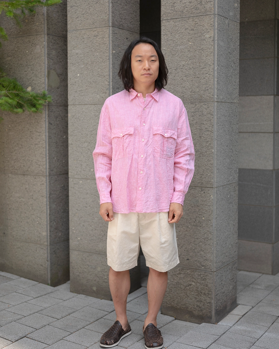 Porter Classic [포터 클래식] - Roll Up Linen shirt (LEGGIUNO