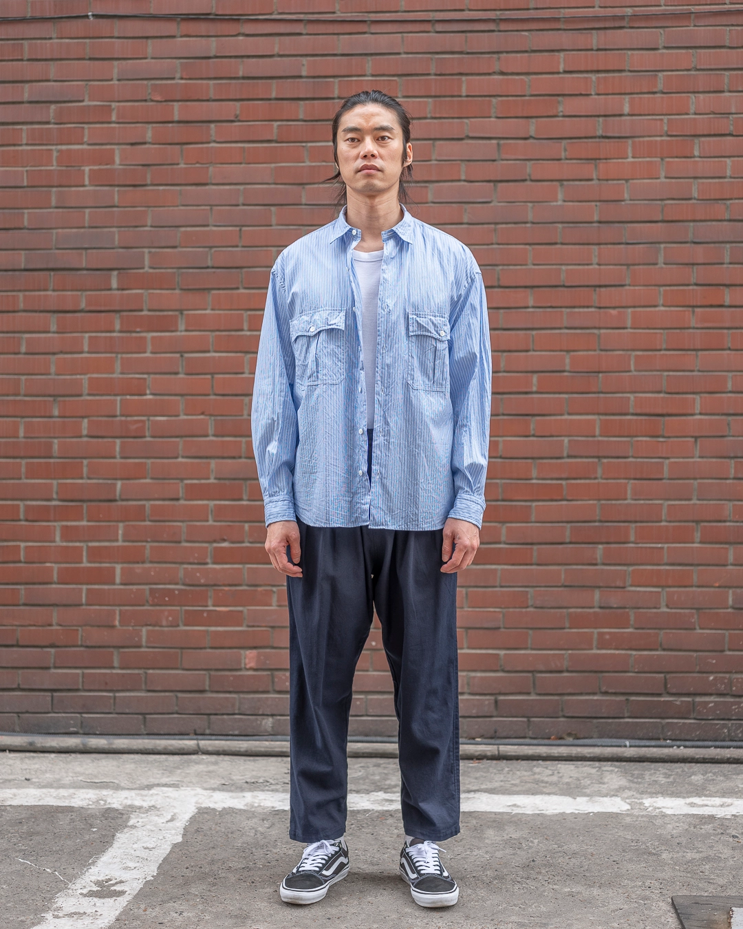 Porter Classic ROLL UP STRIPE SHIRT サイズS Porter Classic ROLL UP STRIPE SHIRT