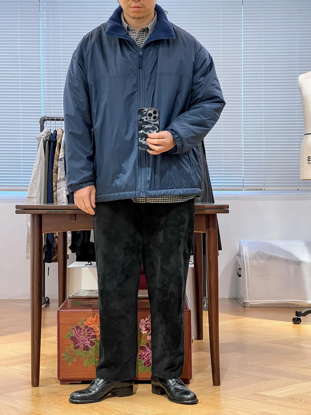 ジャケット・アウター Porter Classic - FLEECE GOWN COAT - NAVY Porter Classic / ポータークラシック | FLEECE GOWN COAT