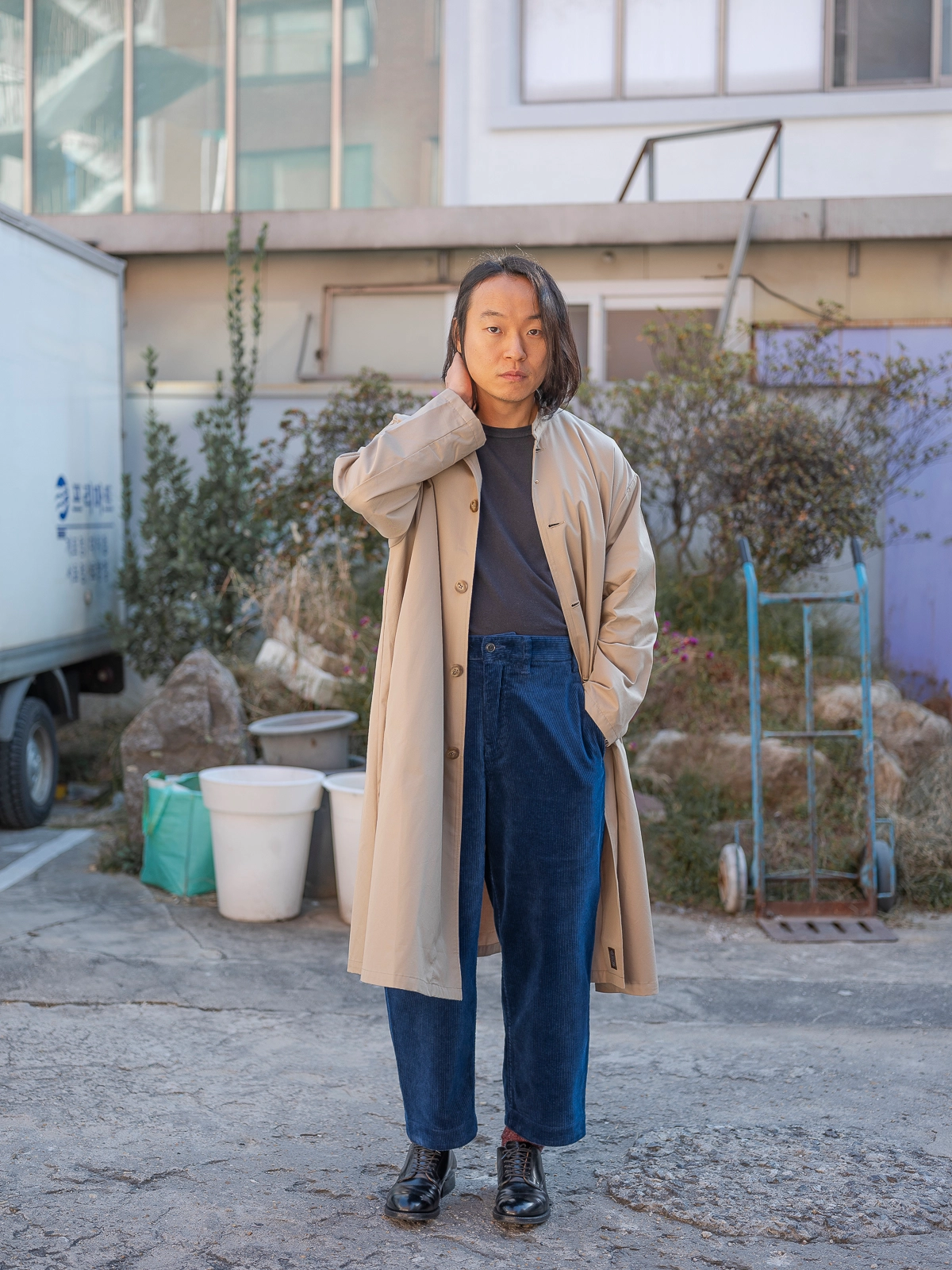 格安！　porter classic SILK GABARDINE COAT Porter Classic [포터 클래식] - Silk Gabardine Coat W/SILK SCARF