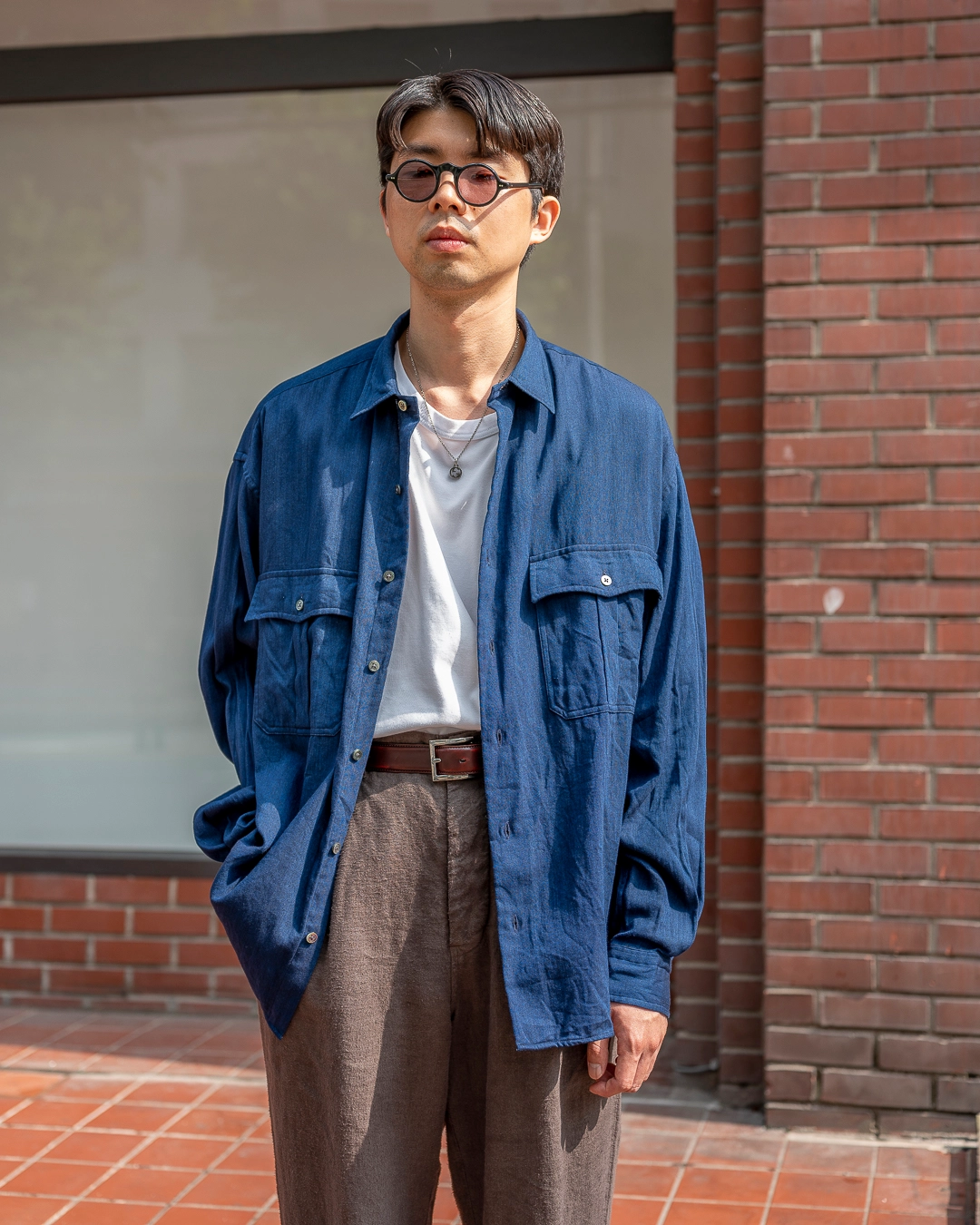 Porter Classic [포터 클래식] - Roll Up Vintage Gauze shirt