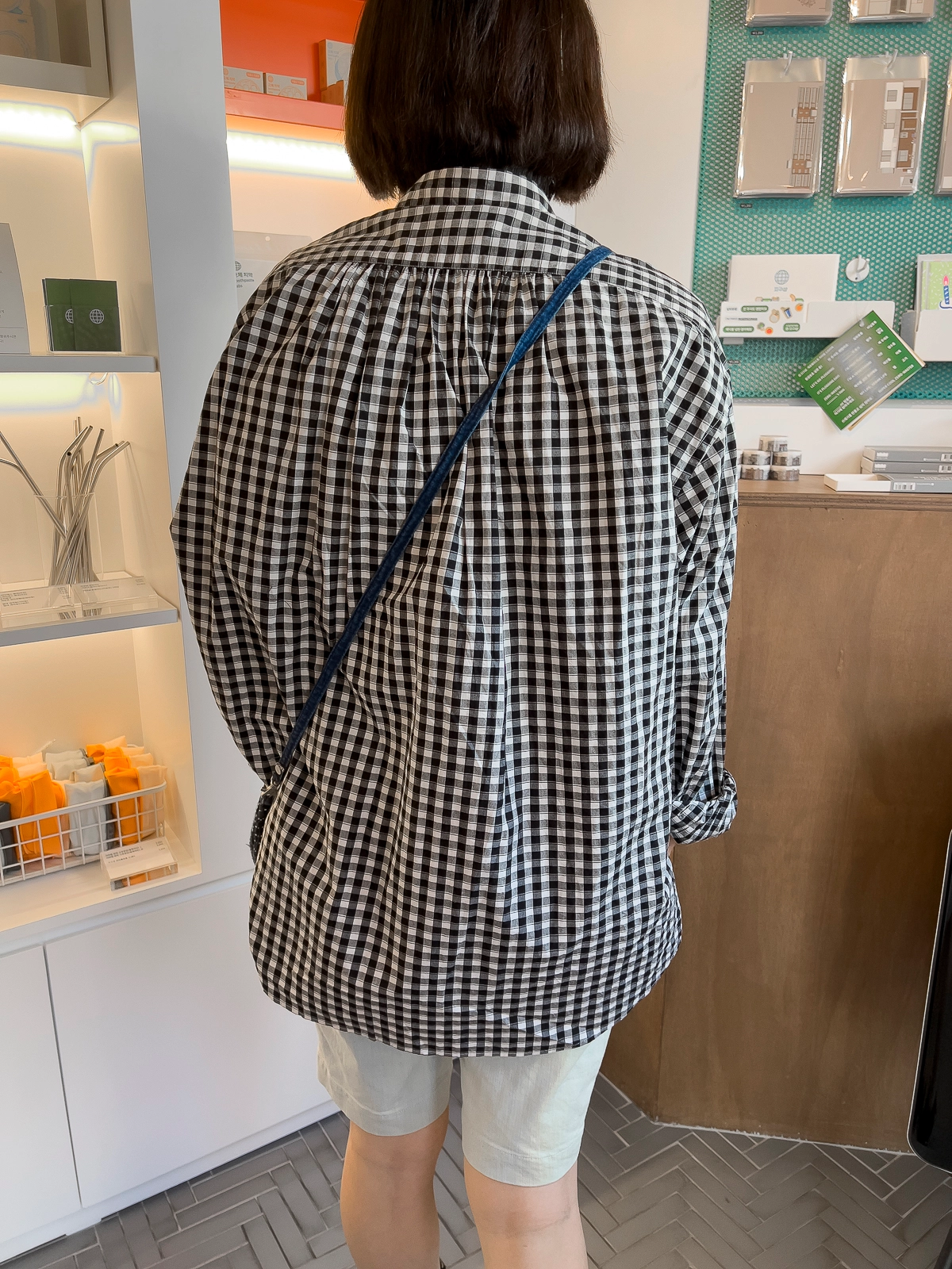 PORTER CLASSIC ROLL UP 水彩 STRIPE SHIRT