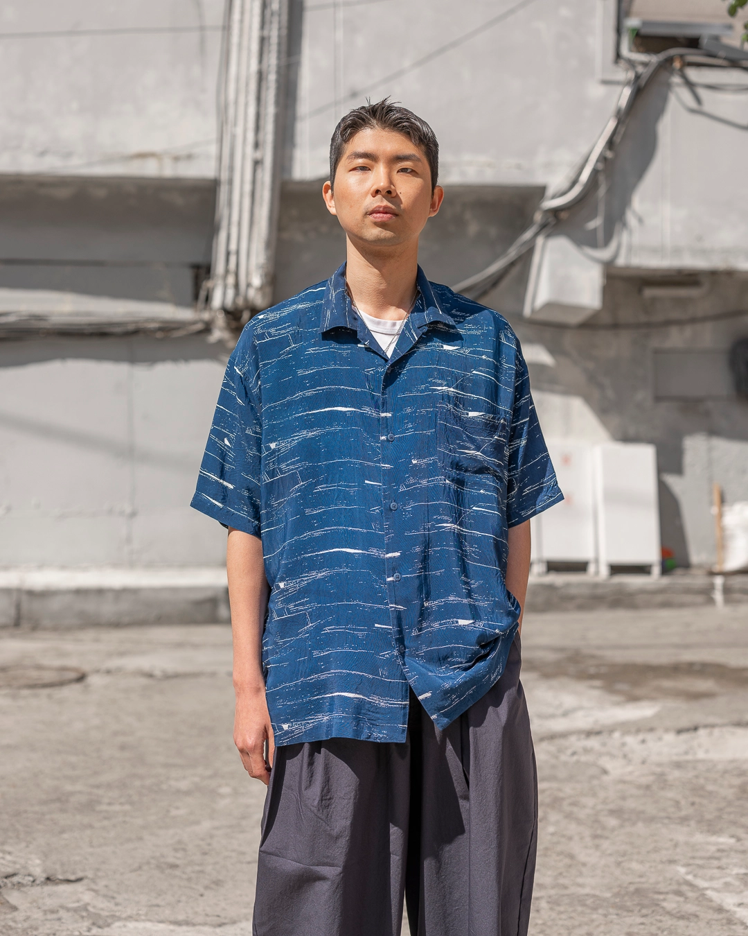 Porter Classic [포터 클래식] - Aloha Shirt Indigo Ocean : W2KEND