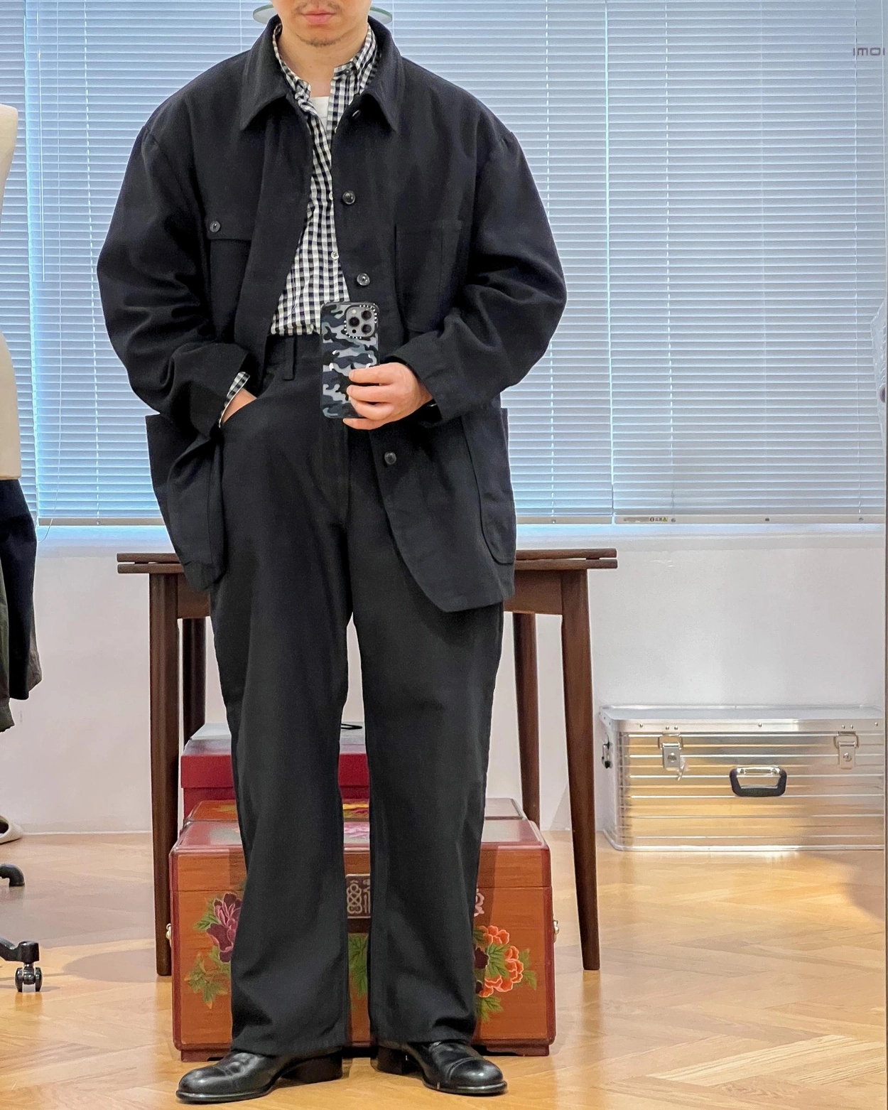 ジャケット・アウター Porter Classic MOLESKIN COVERALL JACKET Porter Classic [포터 클래식] - Moleskin Coverall Jacket - Black