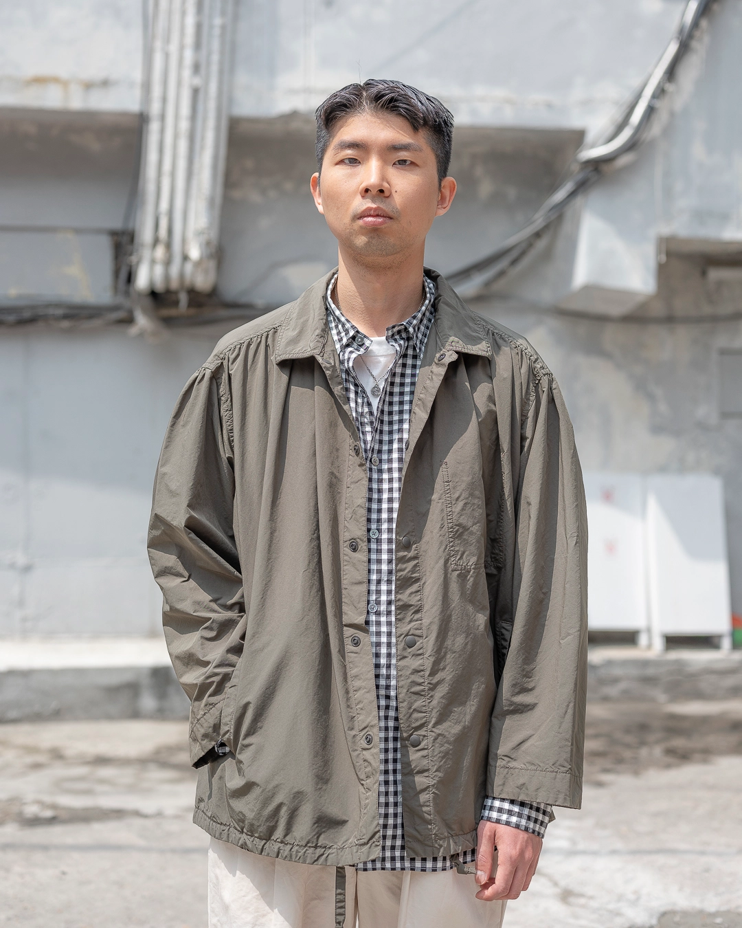 ポータークラシック Weather Gathered Jacket コーチ 3 得価，定番人気】 PORTER CLASSIC WEATHER GATHERED JACKET 3