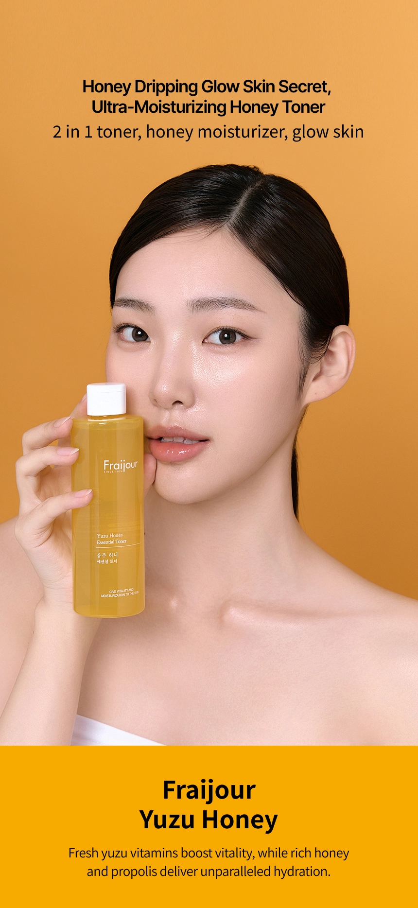 FRAIJOUR] Yuzu Honey Essential Toner 250ml : EVAS COSMETIC GLOBAL