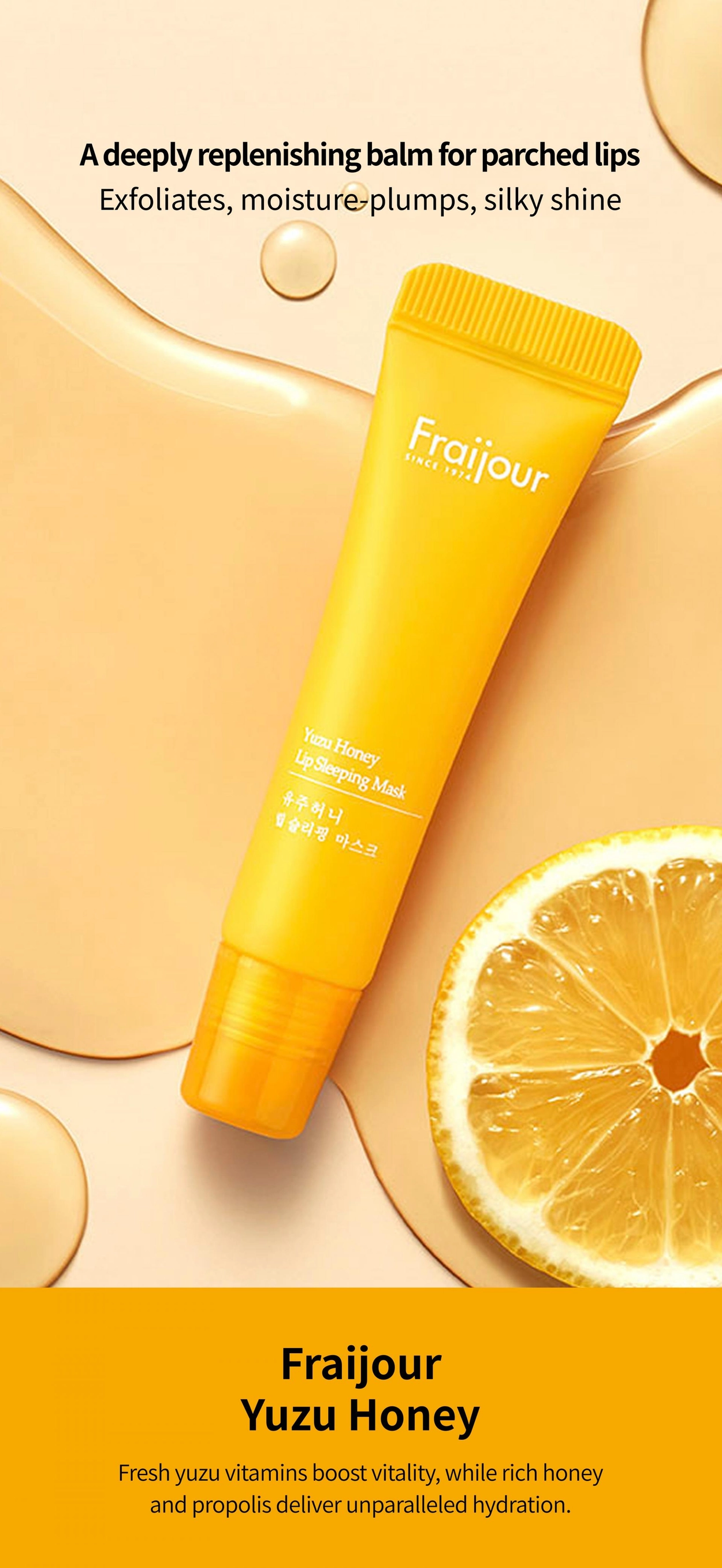FRAIJOUR] Yuzu Honey Lip Sleeping Mask 12g : EVAS COSMETIC GLOBAL