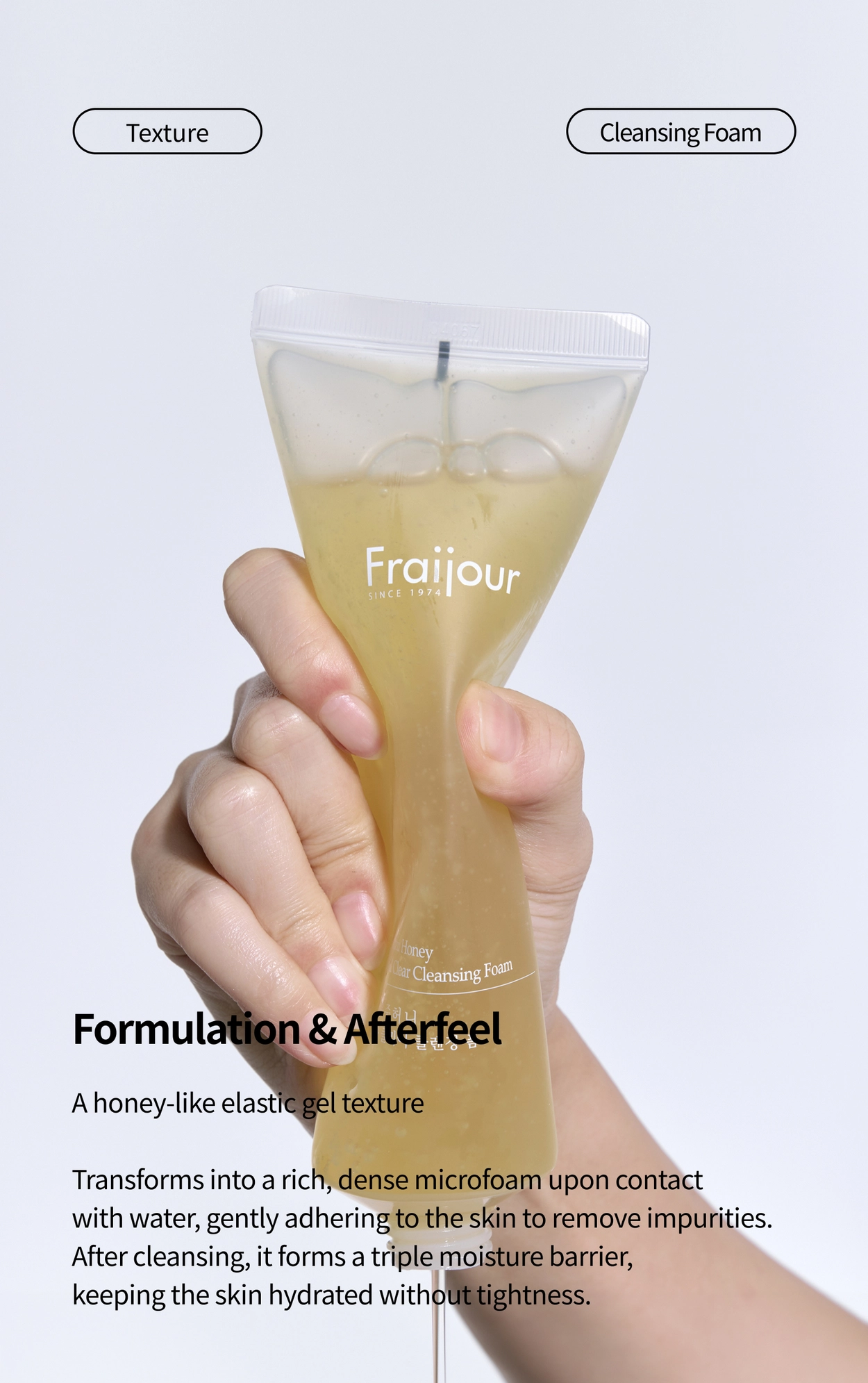 FRAIJOUR] Yuzu Honey All Clear Cleansing Foam 250ml : EVAS