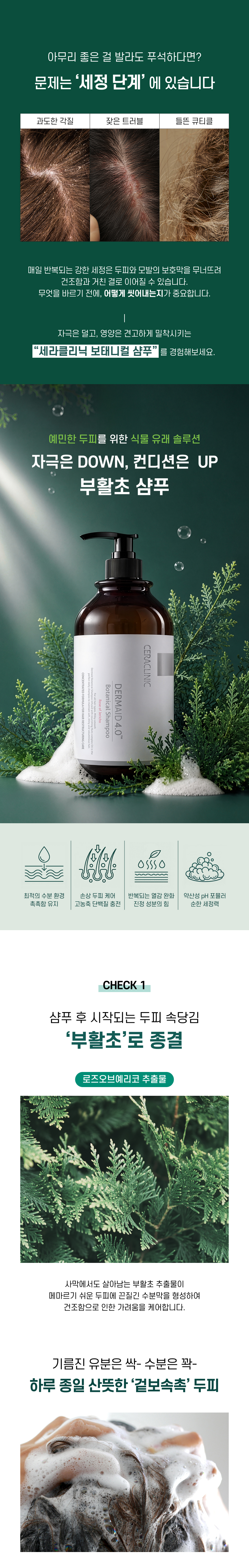더마이드 4.0 보태니컬 샴푸 상세 이미지