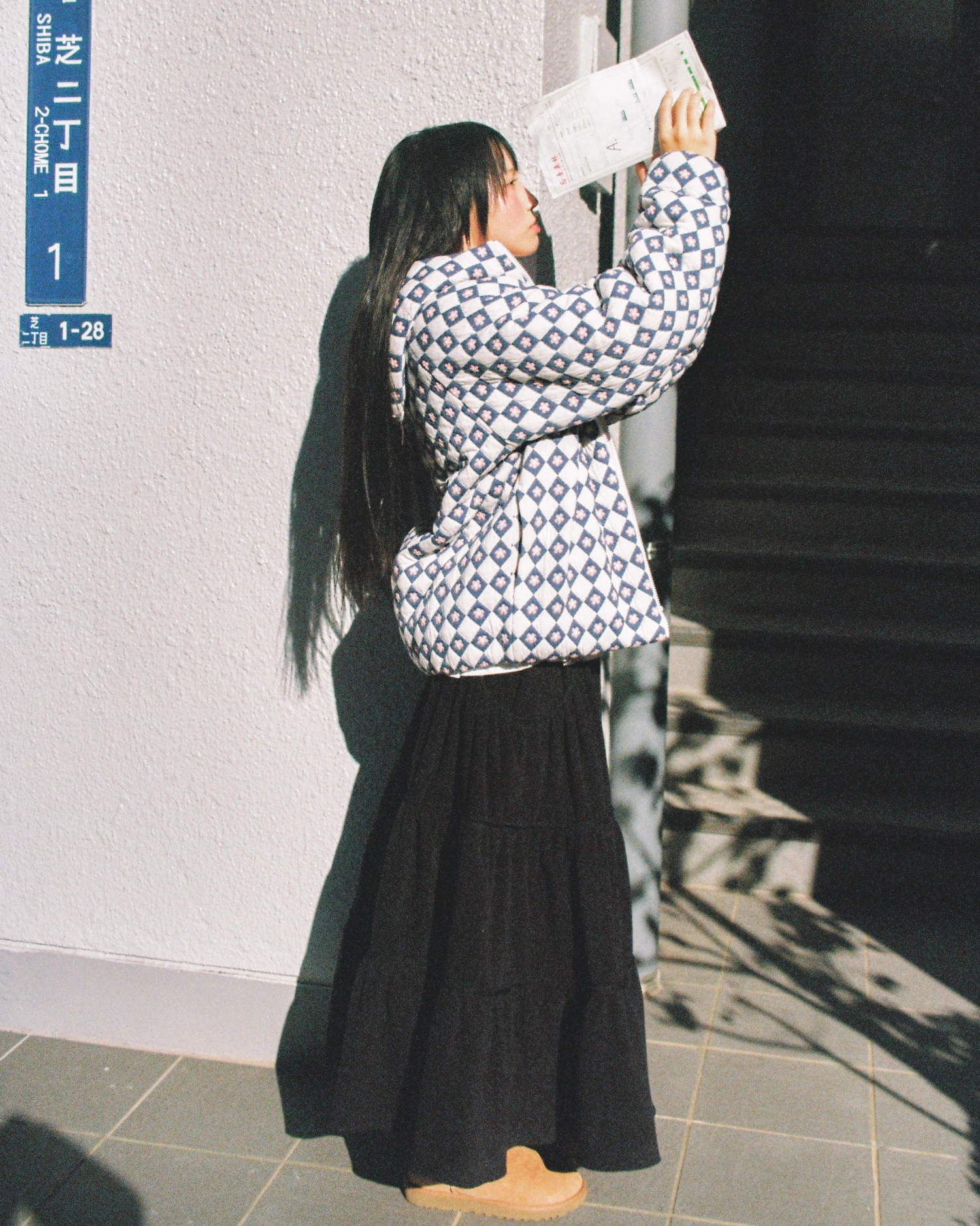 REVERSIBLE HOOD PADDED JACKET_PALE BLUE : LO AXUAL OFFICIAL WEB SITE