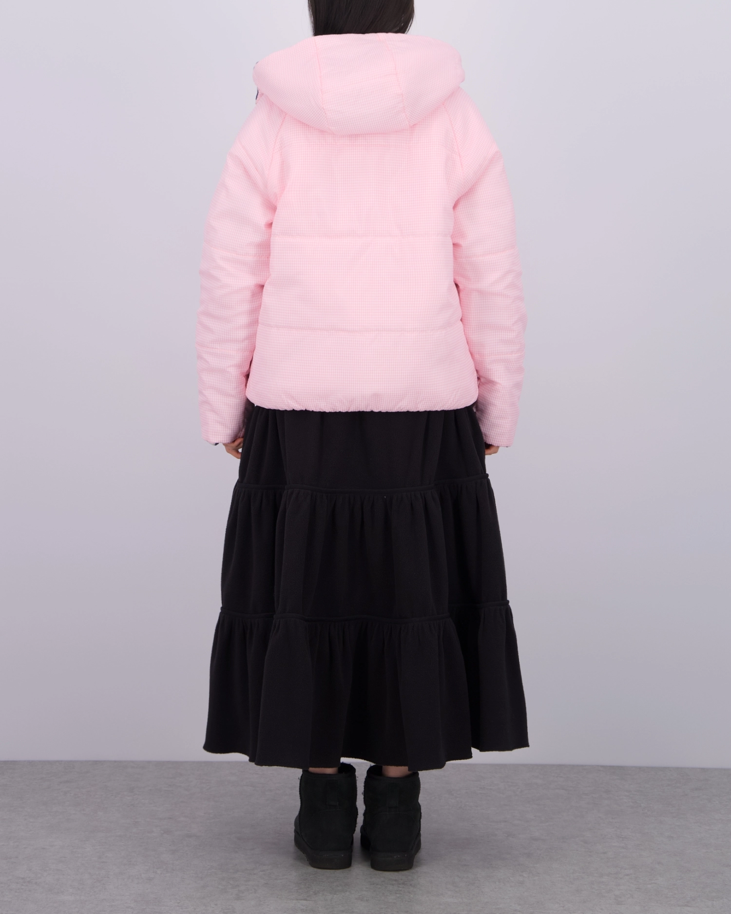 REVERSIBLE HOOD PADDED JACKET_PALE BLUE : LO AXUAL OFFICIAL WEB SITE