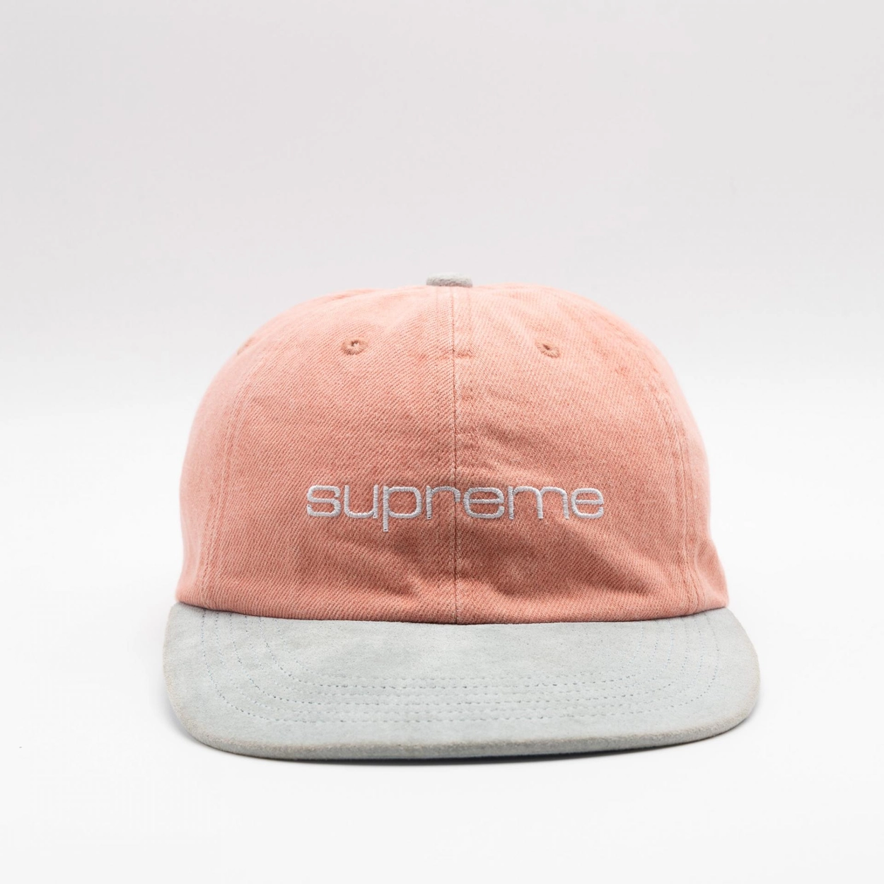 帽子 Supreme Denim Suede Compact Logo 6-Panel Supreme NYC Denim Suede Compact Logo 6 Panel Strapback Cap