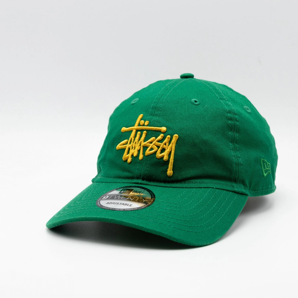 STUSSY NEW ERA 9TWENTY BASIC STRAPBACK GREEN HAT : Paramade
