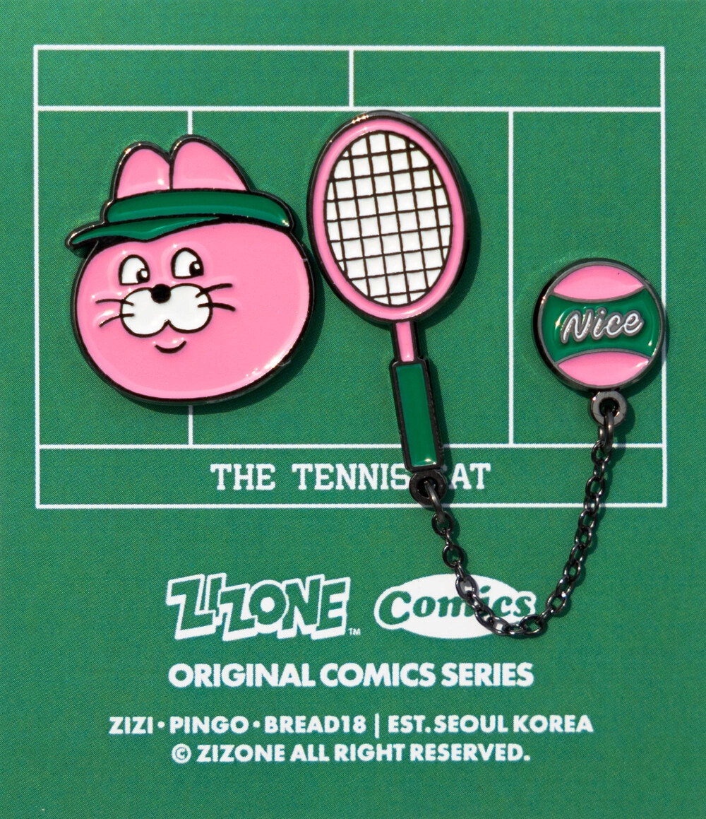 ZIZONE PIN BADGE SET (PINGO TENNIS) : ORIGIN STORE