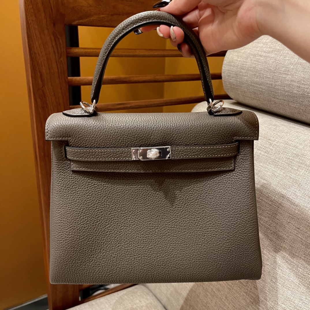 에르메스 켈리백 25 Gris etain (Togo)