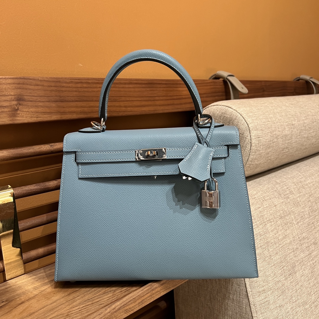 에르메스 켈리백 25 Blue ciel (Epsom)