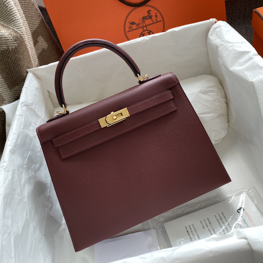 에르메스 켈리백 25 Bordeaux (Epsom)