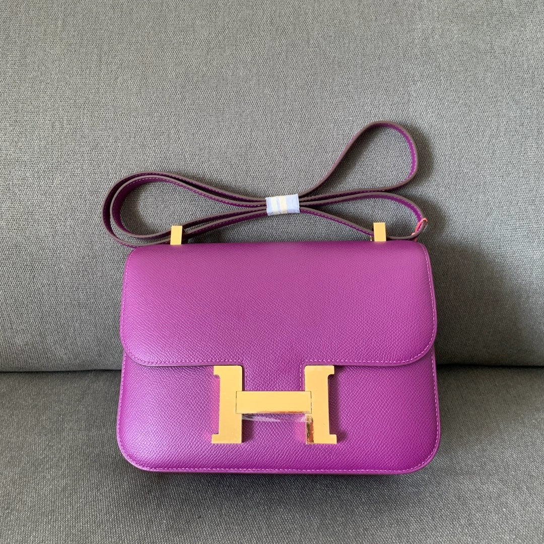 에르메스 콘스탄스 24 Anemone purple (Epsom)