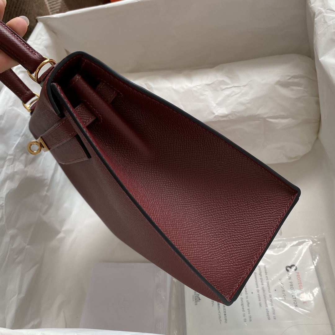 에르메스 켈리백 25 Bordeaux (Epsom)
