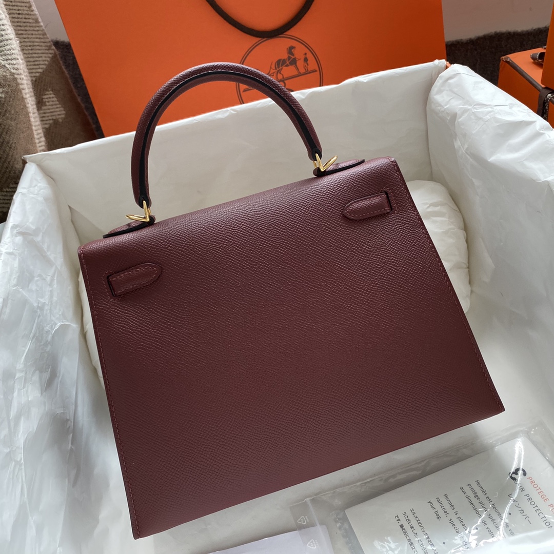 에르메스 켈리백 25 Bordeaux (Epsom)