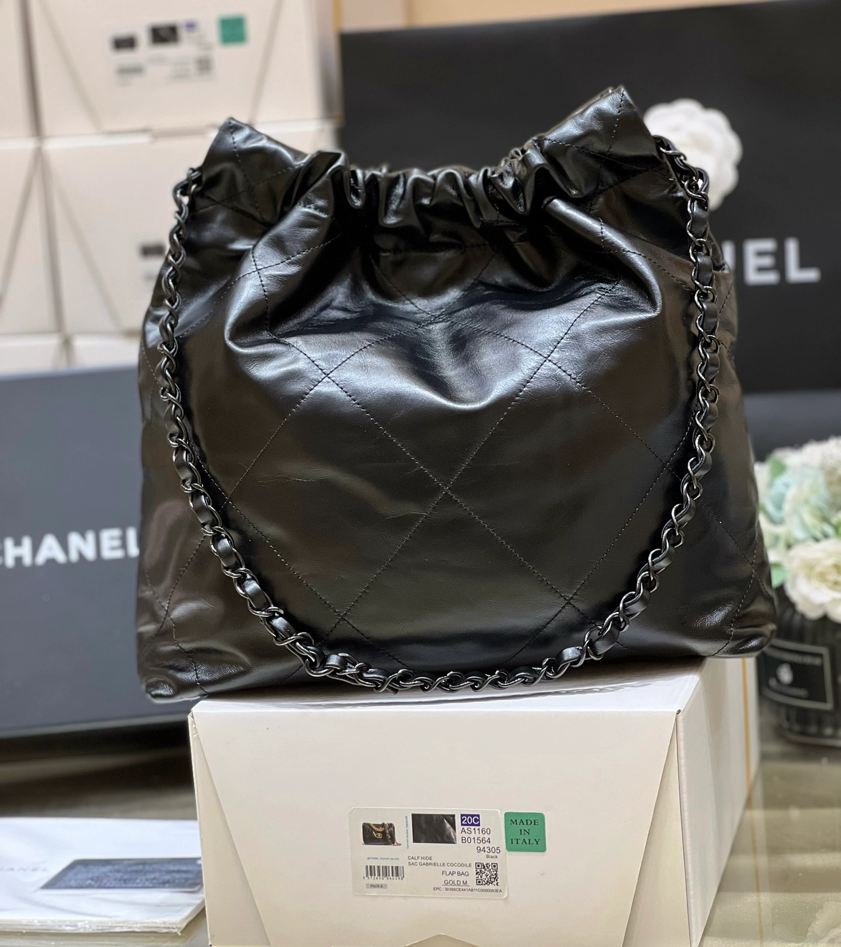 샤넬 22백 스몰 블랙 흑장