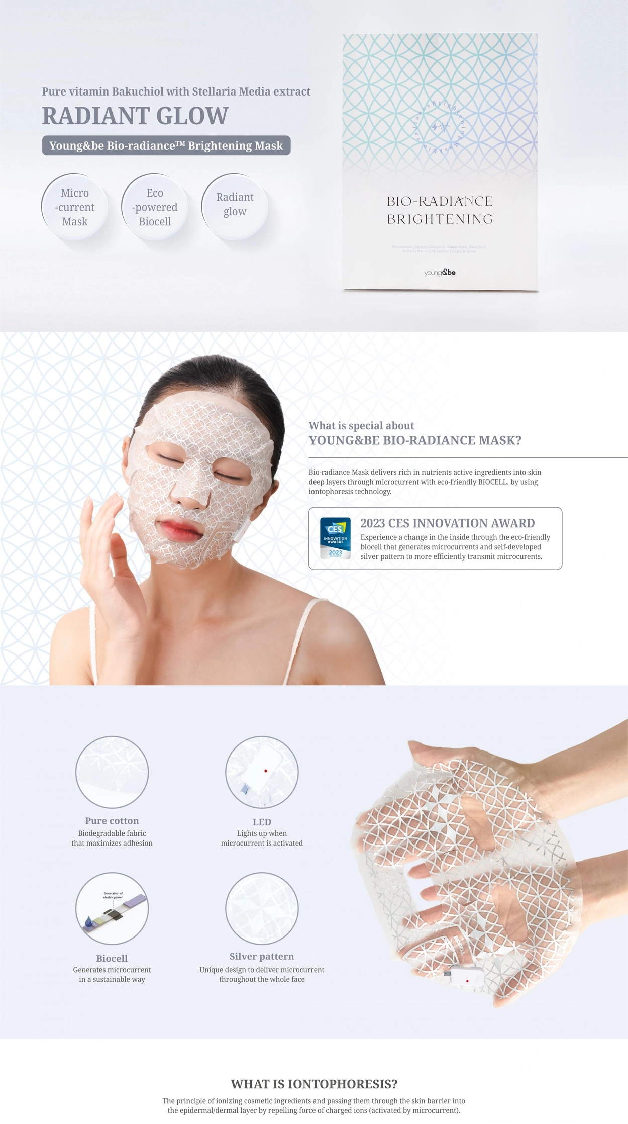 Bio radiance Brightening microcurrent mask YOUNG BE