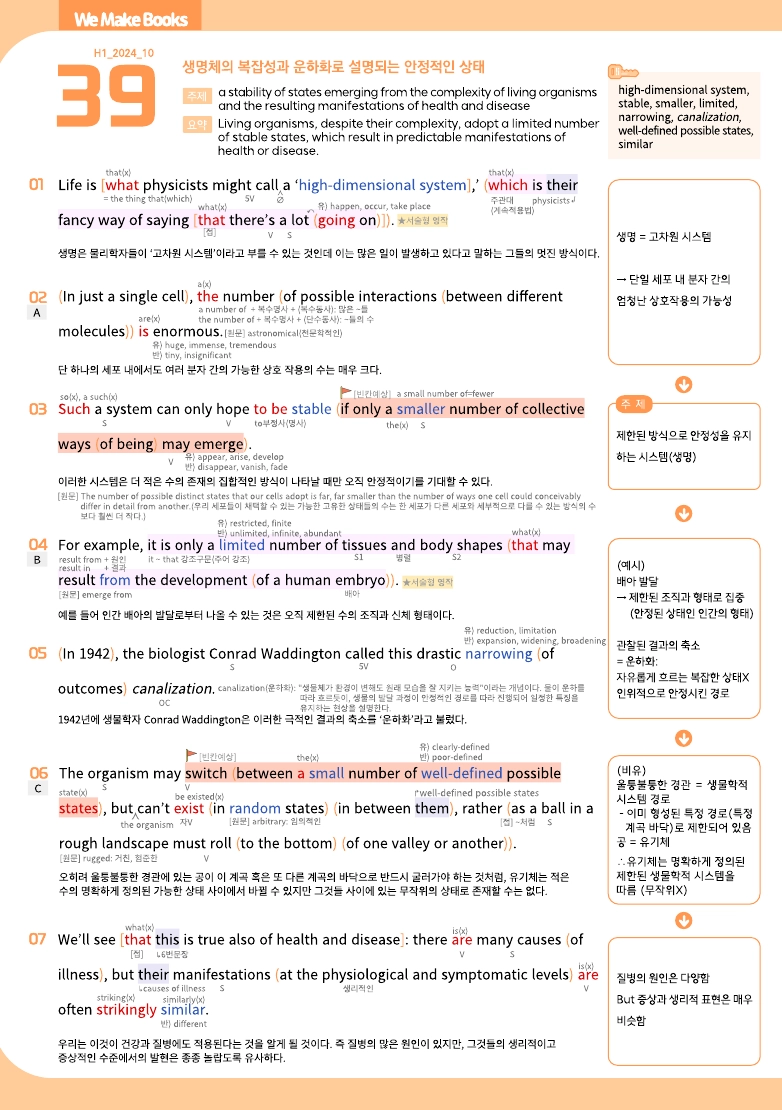 2410] 고1_삽화분석본 + 미니북 : 위메북