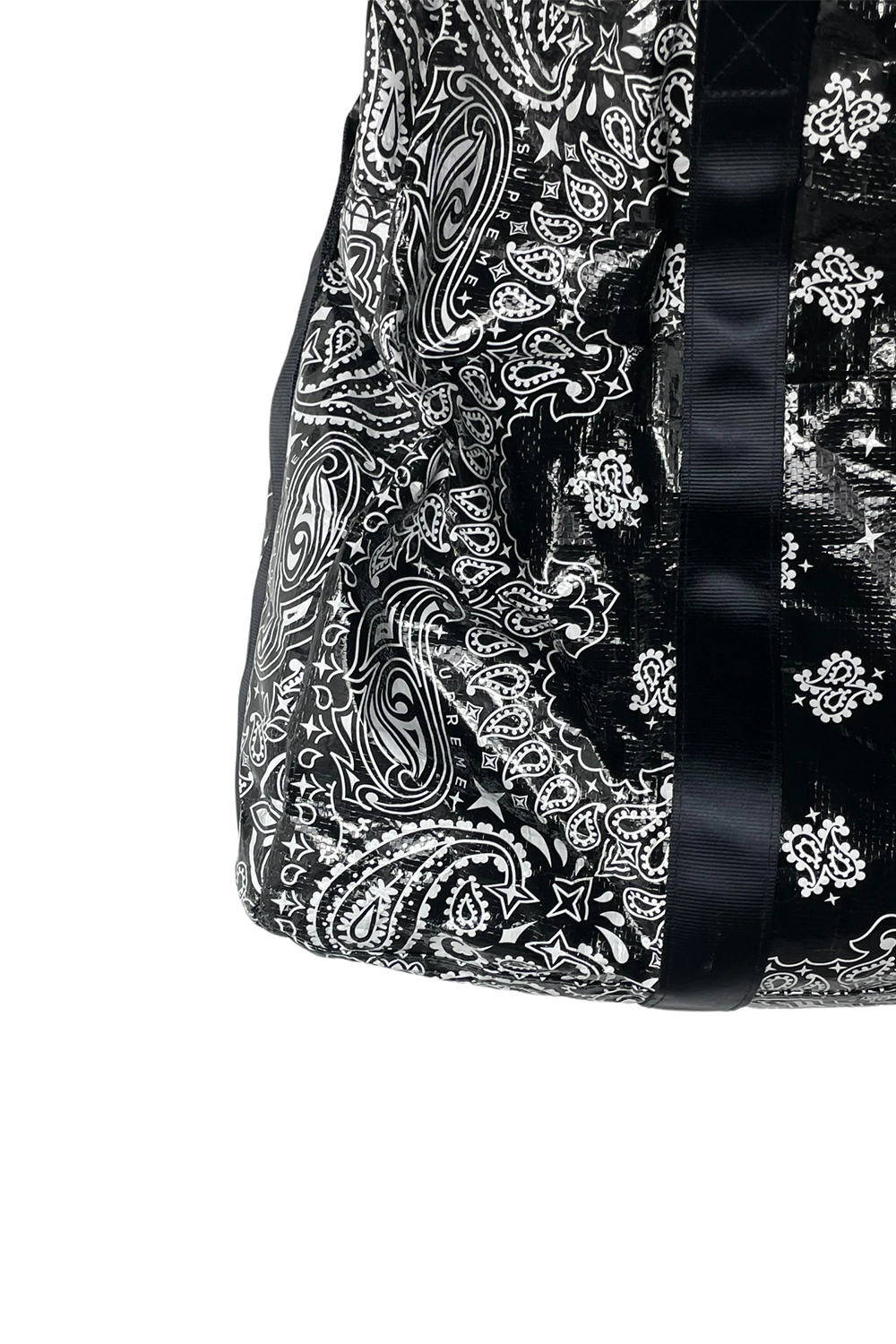 21SS SUPREME BANDANA TARP LARGE DUFFLE BAG BLACK : COSMICSLOW